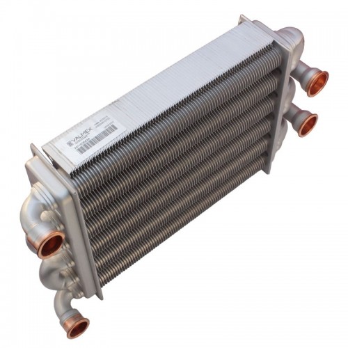 Теплообменник битермический L=225mm (для Ariston Egis, Immergas Star) Valmex Италия