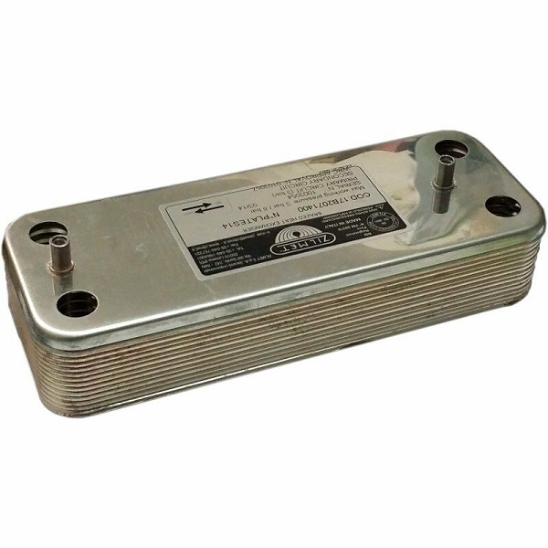Теплообменник ГВС Zilmet 2071400 - 14 пластин 207 x 156 (BAXI LUNA-3, ECO3)
